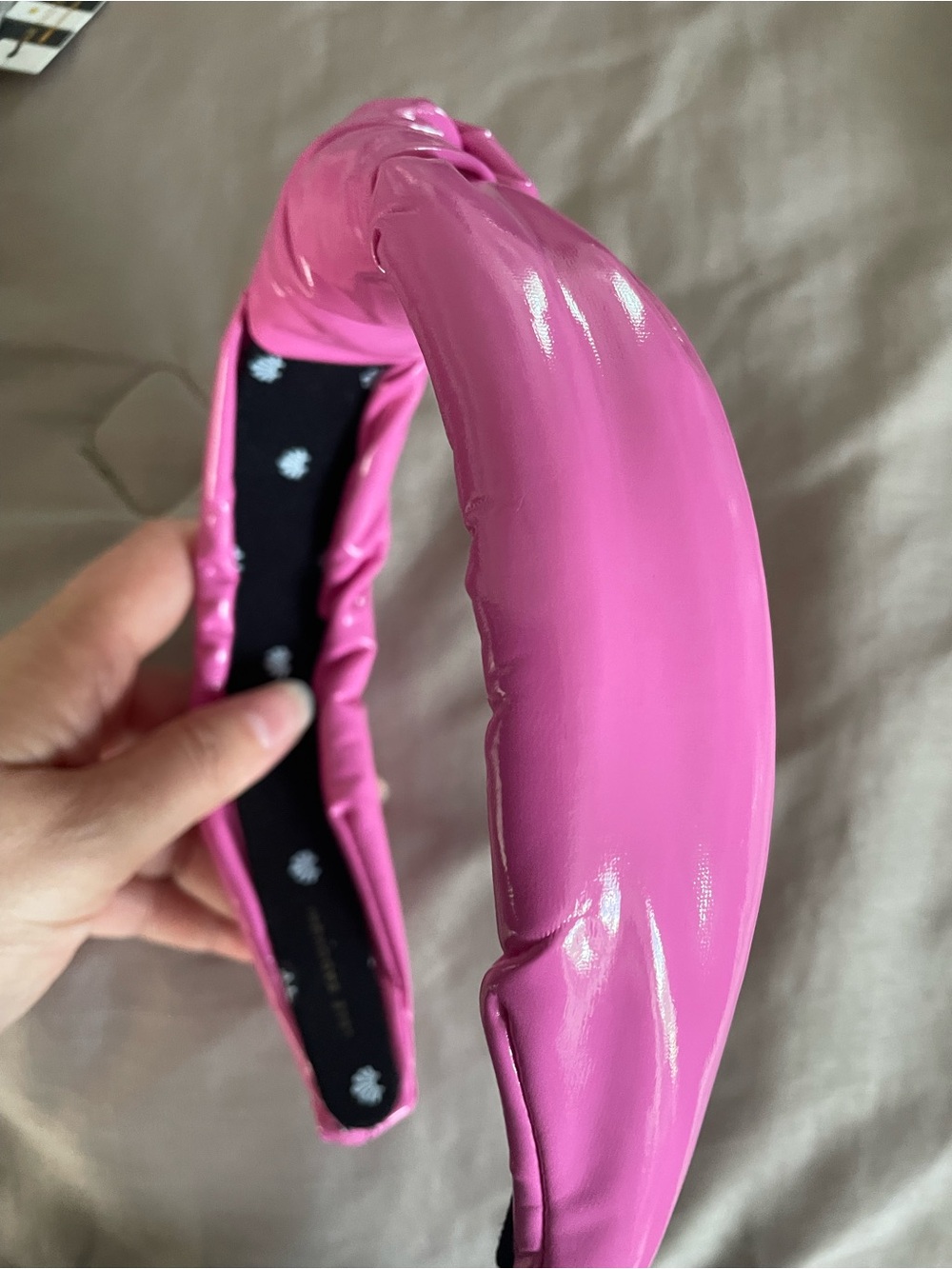 Lele Sadoughi Hot Pink Padded Knot Headband